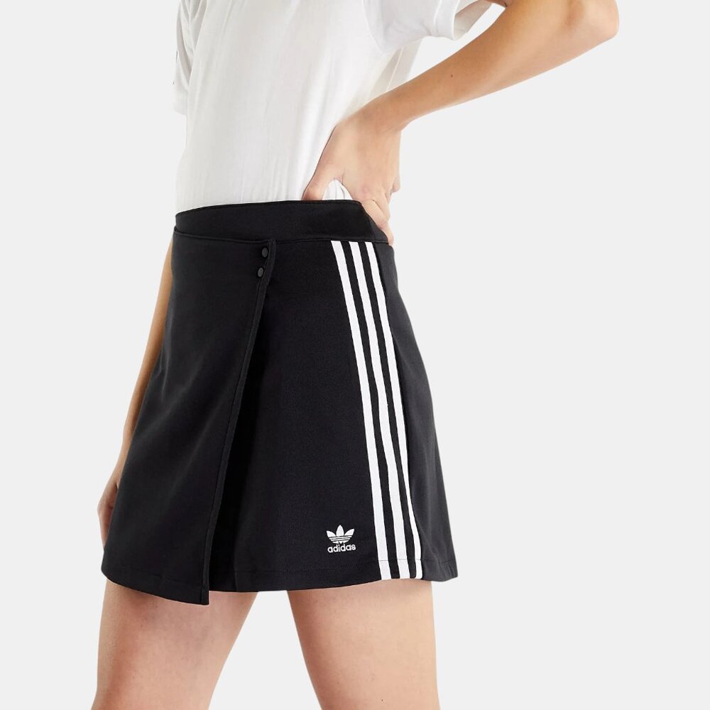 adidas Originals Black Skort with White Stripes